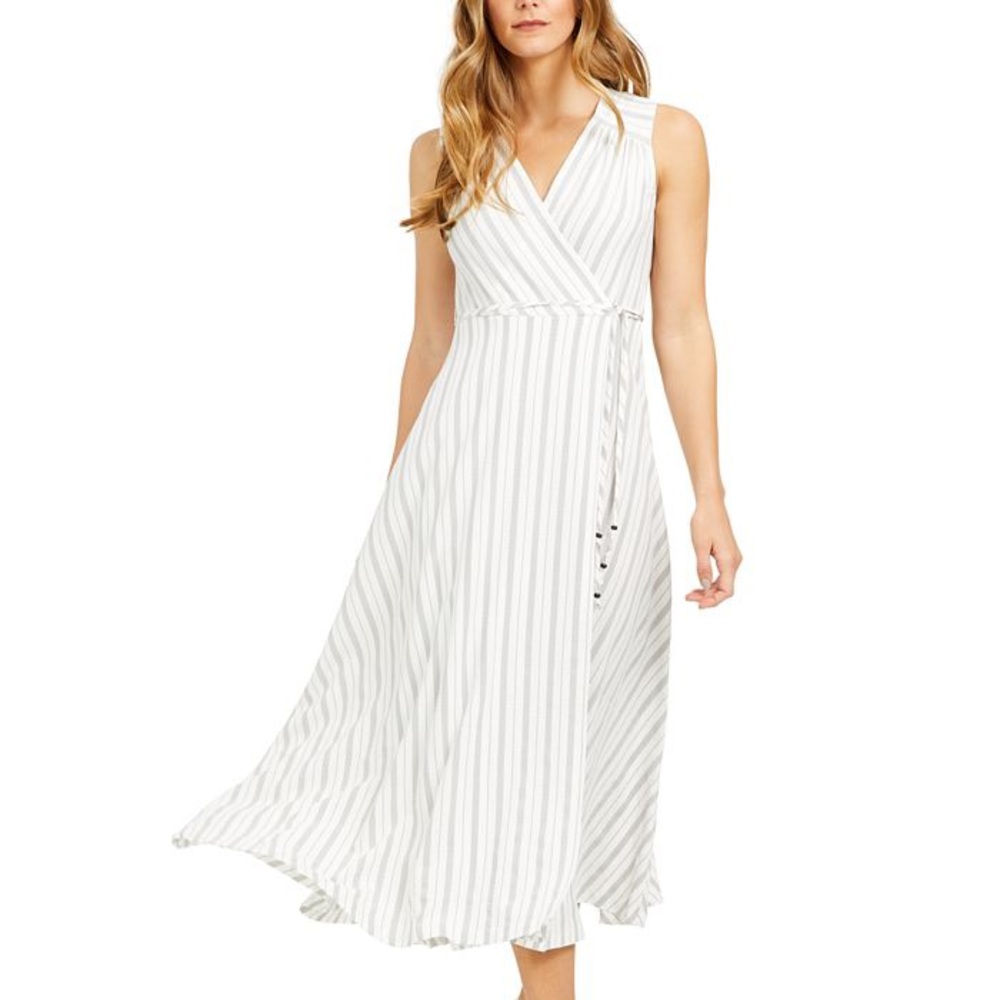 Calvin Klein Sleeveless Maxi Wrap Dress  Office Casual Church Easter Date Night
